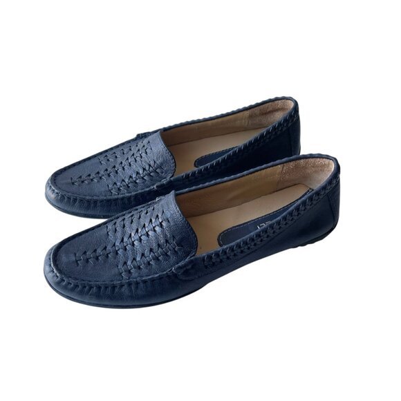 Van Eli Blue Leather Loafers Flats - 8N - Picture 4 of 7